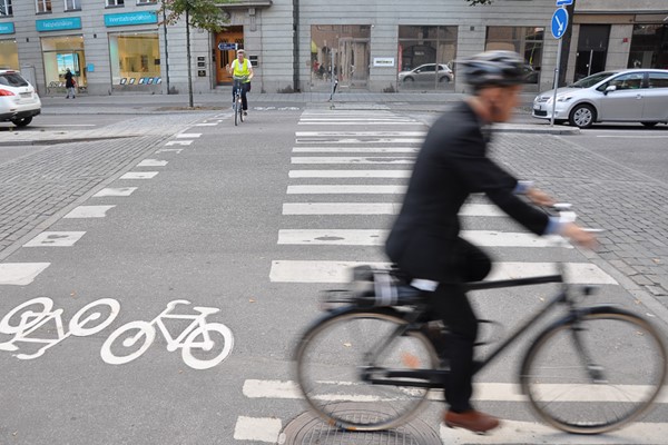 Man cycling