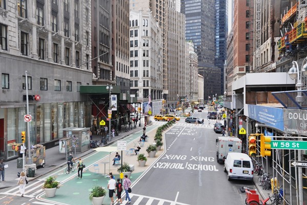 Street infrastructure in New York City