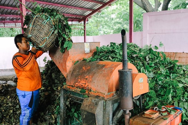 A composting house