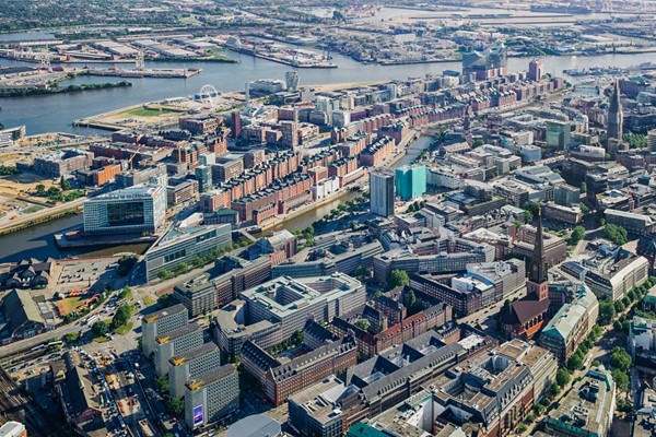 Aerial view of Hamburg