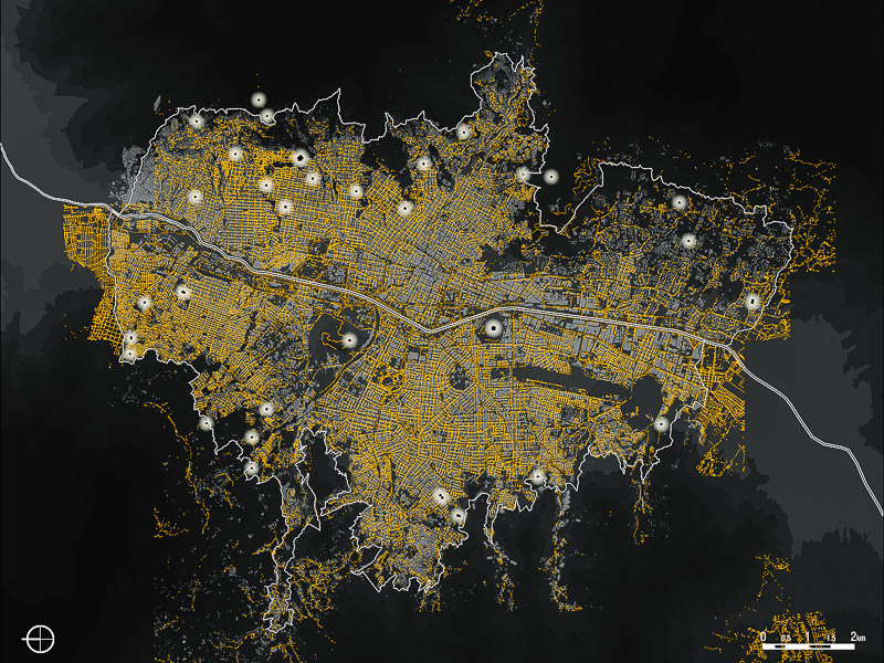 Water tank compounds showing up as dark spots in the neighbourhoods