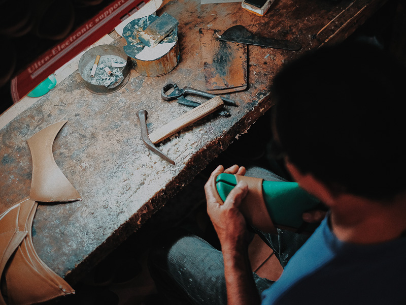 Home-based shoe-making in Surabaya