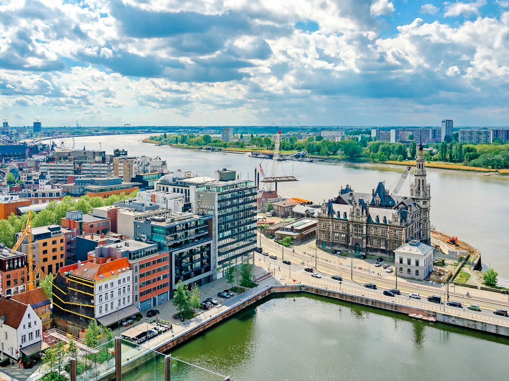 Aerial view of Antwerp