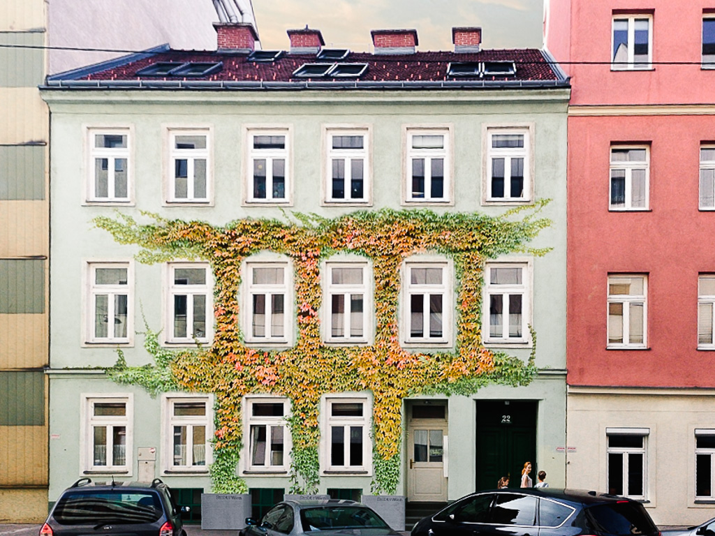 Greenery on existing buildings help to regulate temperatures and mitigate urban heat island effect