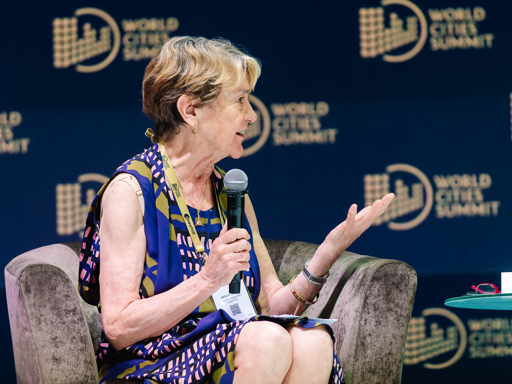 Nominating Committee member Prof Marilyn Taylor co-moderating the Panel Discussion