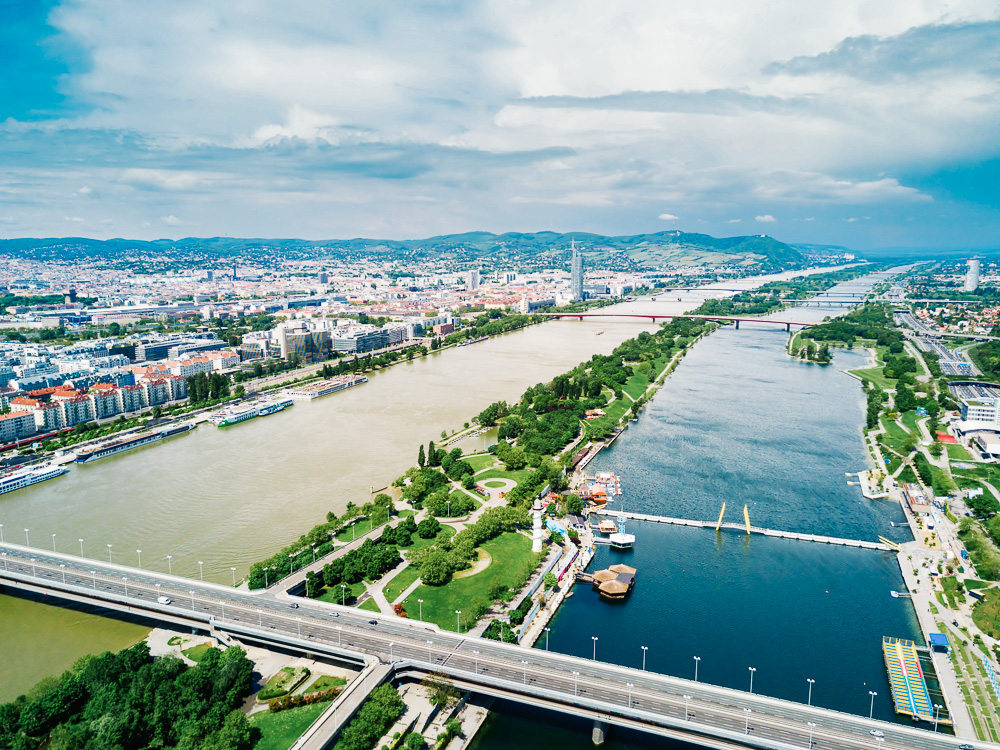 Danube River, Danube Island and New Danube