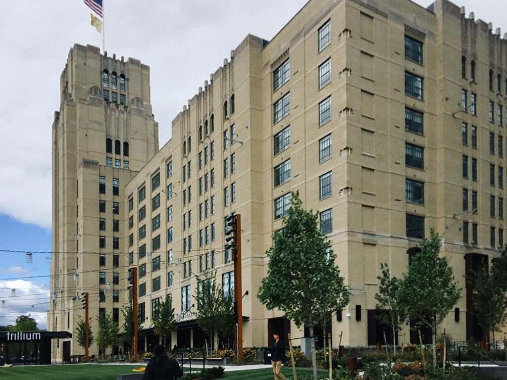 Before and after: 401 Fenway transformed the parking lot into a public park
