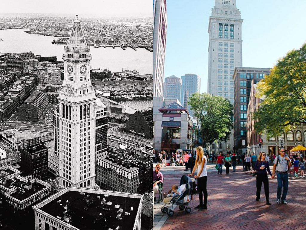 The Custom House Tower before and after