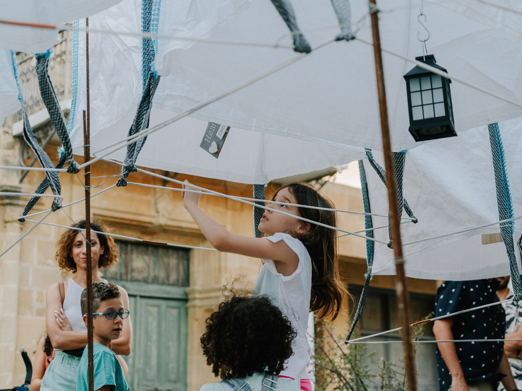 Art installations in public spaces during Pame Kaimakli festival engage both residents and visitors, turning the quiet neighbourhood of Kaimakli into a vibrant place every summer