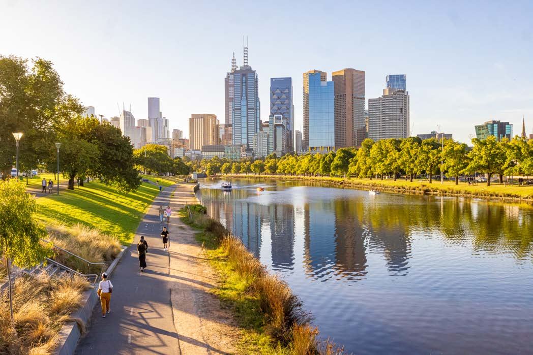 The Yarra River, one of Melbourne’s iconic waterways that has contributed to Melbourne as a design city.