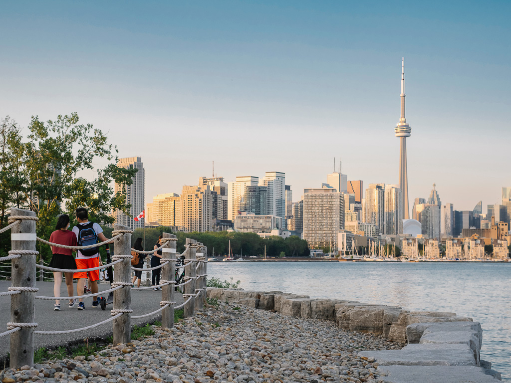 Trillium Park with Toronto’s skyline in the background